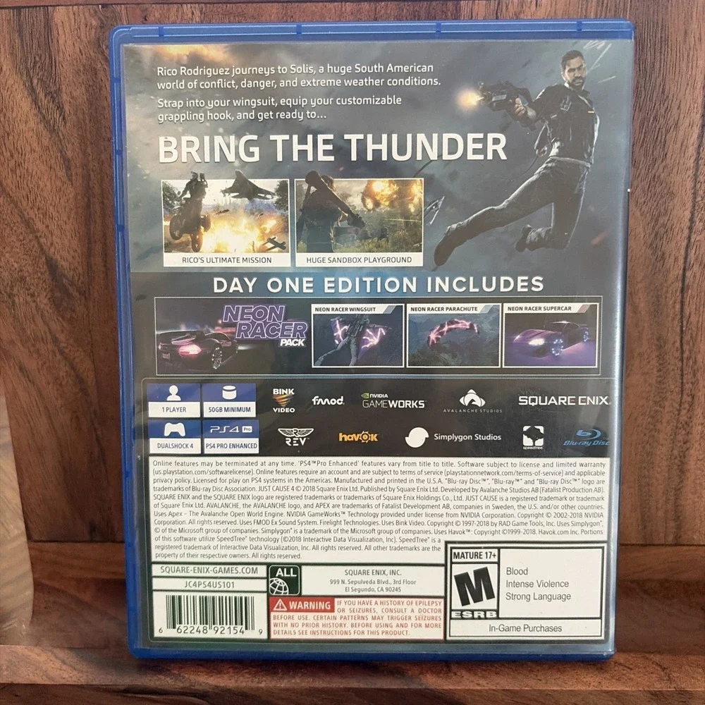 Just Cause 4 - Sony PlayStation 4 PS4 Day One Edition